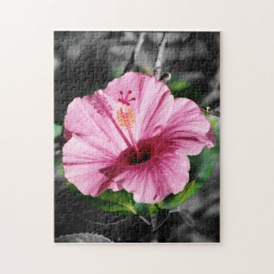 Pink Hibiscus Photo Jigsaw Puzzle