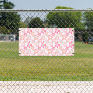 Pink Hibiscus, Pink Flowers, Pattern Of Flowers Banner