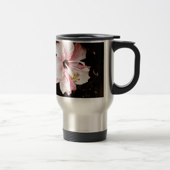 Pink Hibiscus Travel Mug (Right)