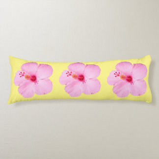 Pink Hibiscus Tropical Flower Body Cushion