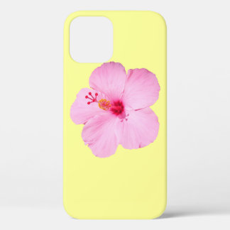 Pink Hibiscus Tropical Flower iPhone 12 Case