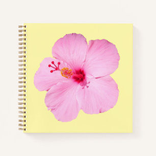 Pink Hibiscus Tropical Flower Notebook