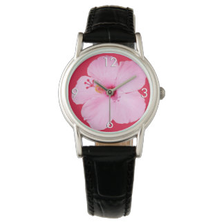 Pink Hibiscus Tropical Flower Watch