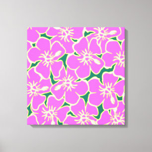 Pink Hibiscus Tropical Flowers Hawaiian Luau Decor