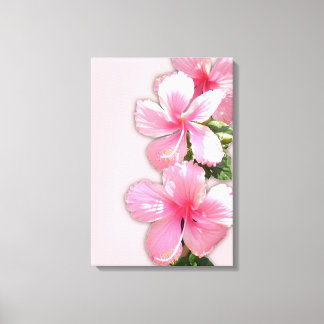 Pink Hibiscus Wrapped Canvas