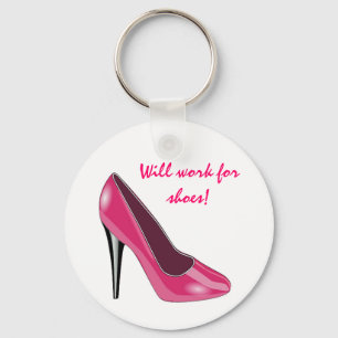 Pink High Heel Shoe Keychain