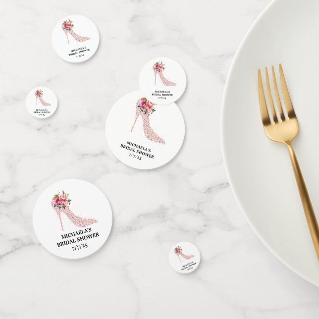 Pink High Heels Bridal Shower Confetti (Group)