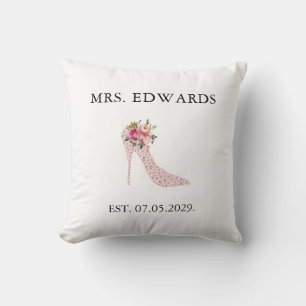 Pink High Heels Bridal Shower Cushion