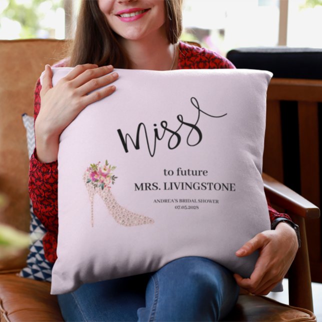 Pink High Heels Bridal Shower Cushion (Creator Uploaded)