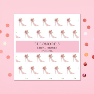 Pink High Heels Bridal Shower Napkin
