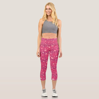 Pink high waisted capris