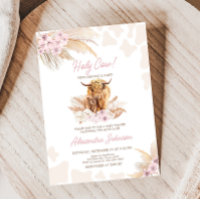 Pink Highland Cow Baby Shower 