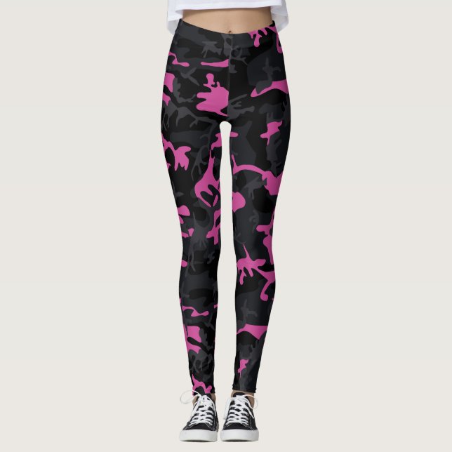 Pink Highlights Camo Leggings (Front)