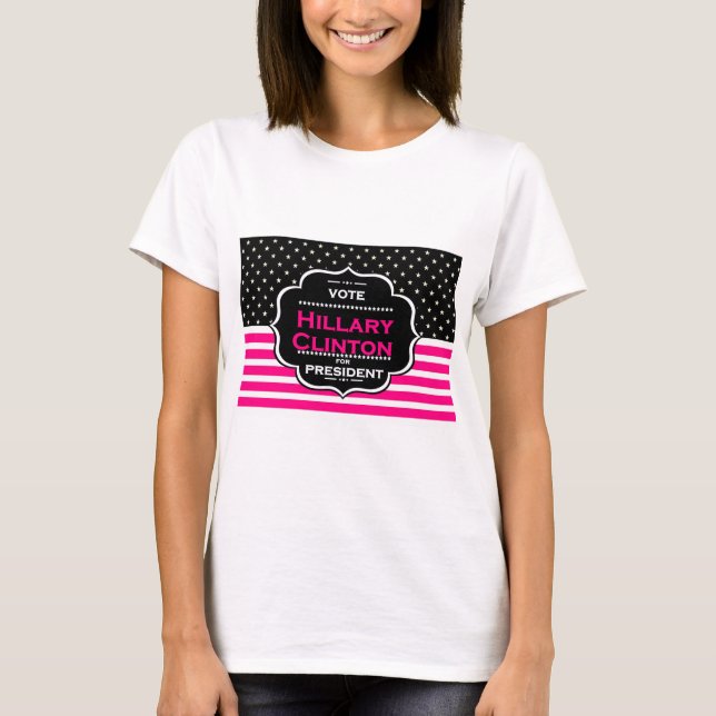 pink hillary clinton T-Shirt (Front)