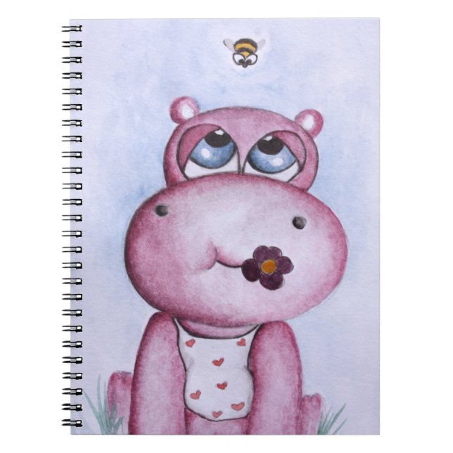 Pink Hippo Notebook (Front)