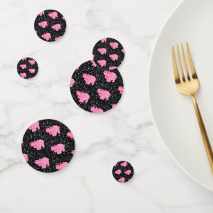 Pink Hippos Cute Hippopotamus Smiling Face Confetti