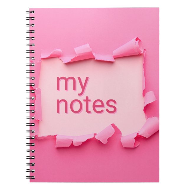 Pink Hole Spiral My Notes Notebook (Front)