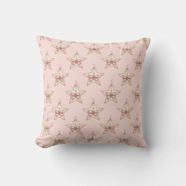 Pink Holiday Elegance Cushion (Front)