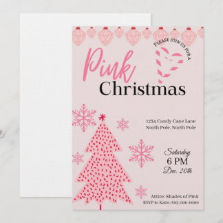 Pink Holiday Party Invitation