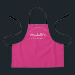Pink Homemade with Love Custom Kitchen Apron<br><div class="desc">Let's get baking. Customise the Name on this personalised apron. Seen here in red with white typography in a stylish treatment. Encourage the sweet baker in your life, a small business bakery owner with a special gift. Perfect for baking those yummy goodies, treats, cakes, cookies and more. Featuring the words...</div>
