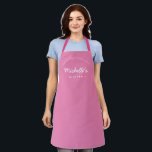 Pink Homemade with Love Custom Your Kitchen Apron<br><div class="desc">Let's get baking. Customise the Name on this personalised apron. Seen here in pink. Stylish typography style treatment. Encourage the sweet baker in your life with a special gift. Perfect for baking those holiday Christmas cookies. Featuring the words "Homemade with love" for a unique kitchen apron.</div>
