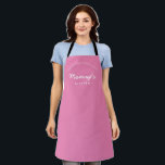 Pink Homemade with Love Mummy's Kitchen Apron<br><div class="desc">Let's get baking. This customisable apron is perfect for "mummy" (change the word Mummy's to Mama's, Mum's, Ma's etc.) Seen here in pink. Stylish typography style treatment. Encourage her with this special gift. Perfect for baking those holiday Christmas cookies, cooking delicious meals. Featuring the words "Homemade with love" for a...</div>