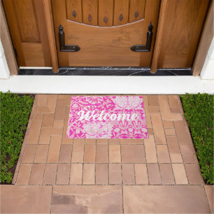 Pink Honeysuckle Welcome  Doormat