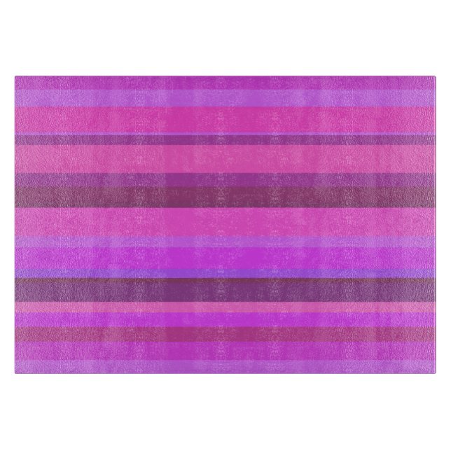 Pink horizontal stripes cutting board (Front)