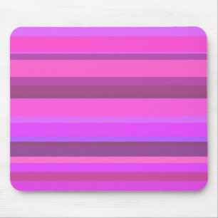 Pink horizontal stripes mouse pad