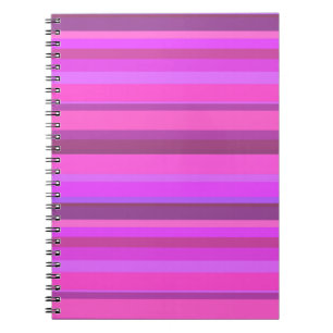 Pink horizontal stripes notebook