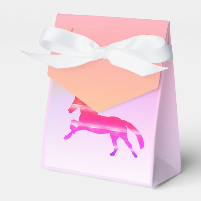 Pink Horse Favour Box (Front Side)
