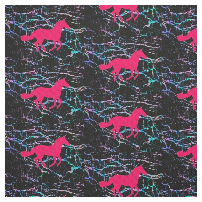 Pink Horse Hologram Fabric (Swatch)