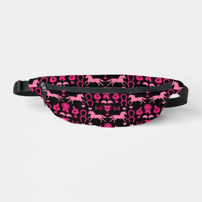 Pink Horseback Riding  Bum Bags (Front)