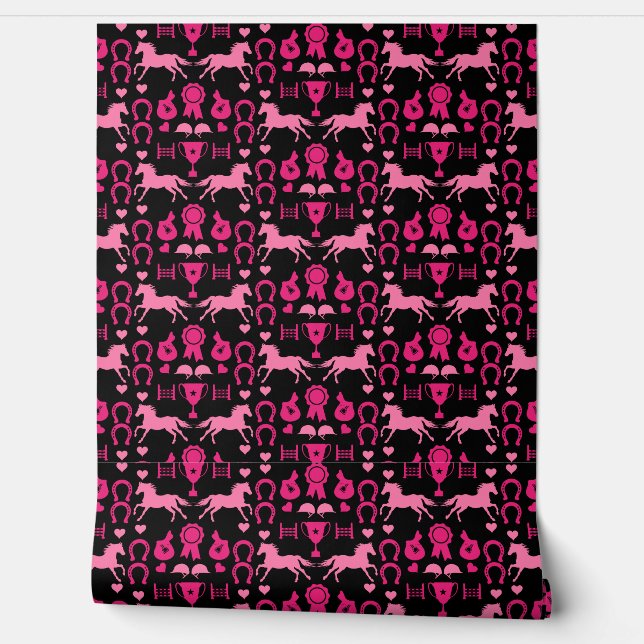 Pink Horseback Riding  Wallpaper (Unrolling)