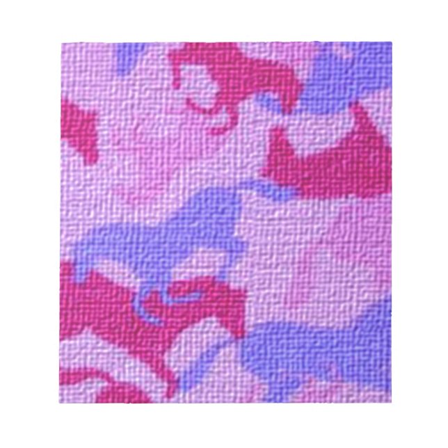 Pink Horses Canvas Notepad (Front)