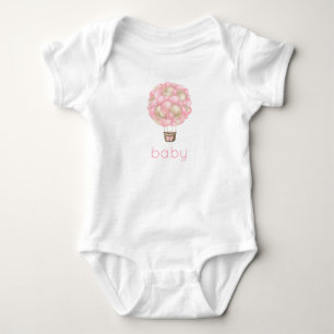 Pink Hot Air Balloon Baby Bodysuit