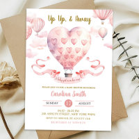 Pink Hot Air Balloon Girl Baby Shower