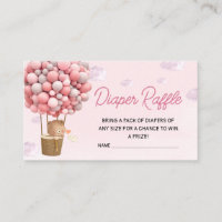 Pink Hot Air Balloon Up and Away Diaper Raffle