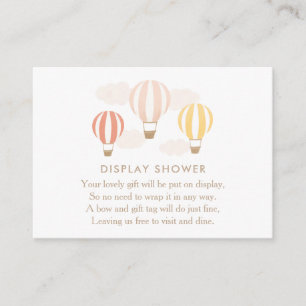Pink Hot Air Balloons Display Shower Enclosure Car Card