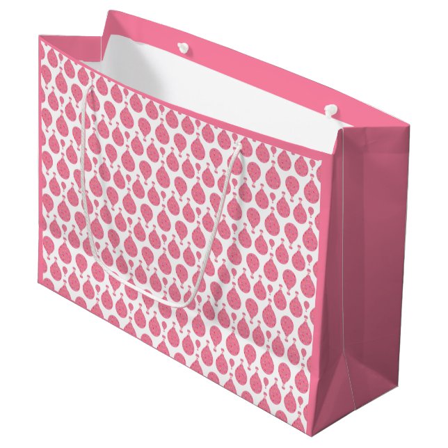 Pink Hot Air Balloons Large Gift Bag (Front Angled)