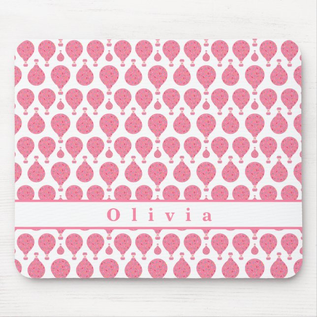 Pink Hot Air Balloons Mouse Pad (Front)