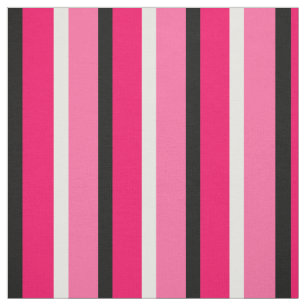 Pink Hot Pink Stripes Textile Fabric