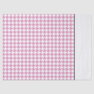 Pink Houndstooth Designer Chic Two Tone Tissue Paper