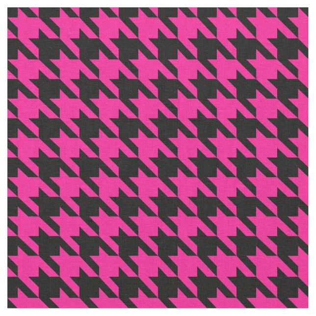 pink houndstooth fabric (Close Up)