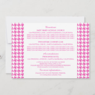 Pink Houndstooth Information Card