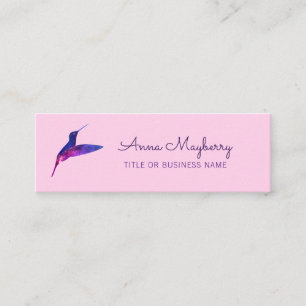 Pink Hummingbird Mini Business Card