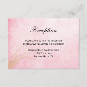Pink Hummingbird Watercolor Wedding Reception Enclosure Card