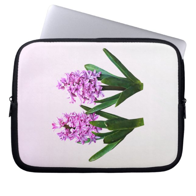 Pink Hyacinth Duo Laptop Sleeve (Front)