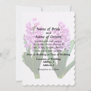 Pink Hyacinth Duo Wedding Products Invitation