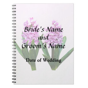 Pink Hyacinth Duo Wedding Products Notebook